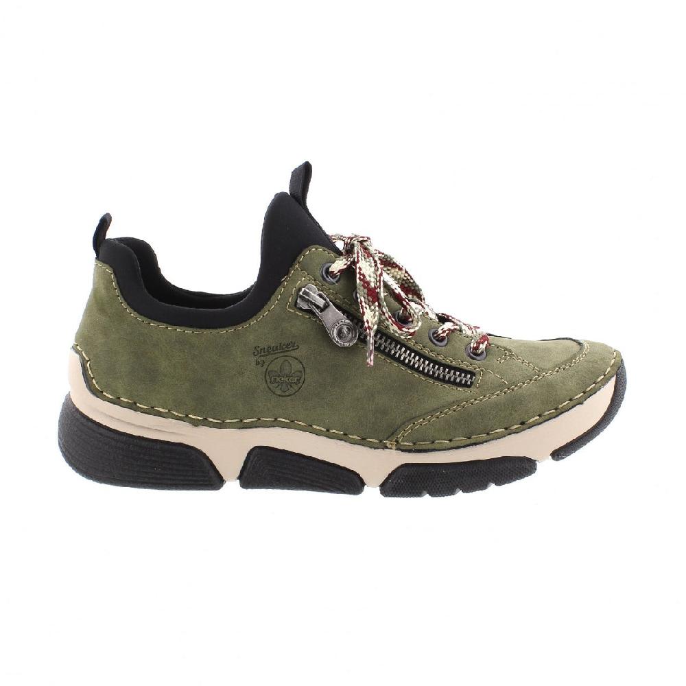 Rieker Olive Casual Lace Front Angela Women's Comfort Shoes 45973-54