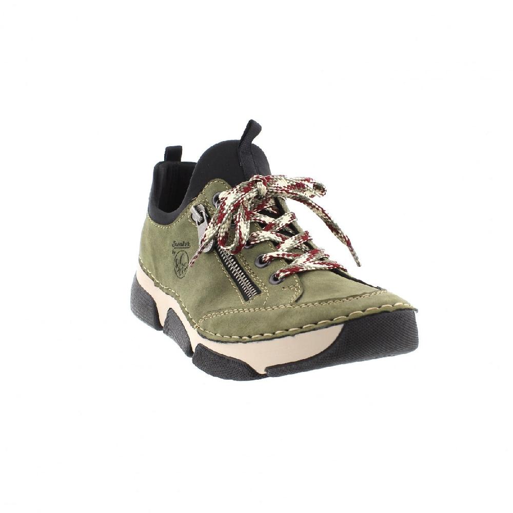 Rieker Olive Casual Lace Front Angela Women's Comfort Shoes 45973-54