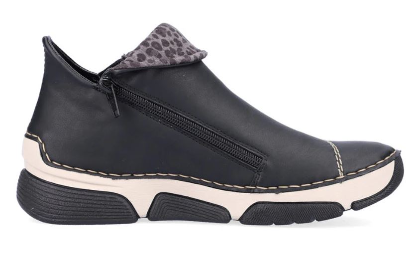 Rieker Schwartz Navy Angela 83 Women's Sneaker Booties 45983-00