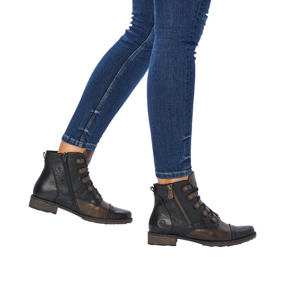 Rieker Schwarz/Antik/Schwarz/Schwarz Chandra Women's Boots D4391-02