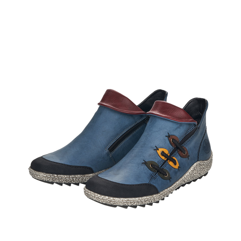 Rieker Schwarz/Royal/Forest/Honig/Brandywine Liv 82 Women's Ankle Boots Z7582-00