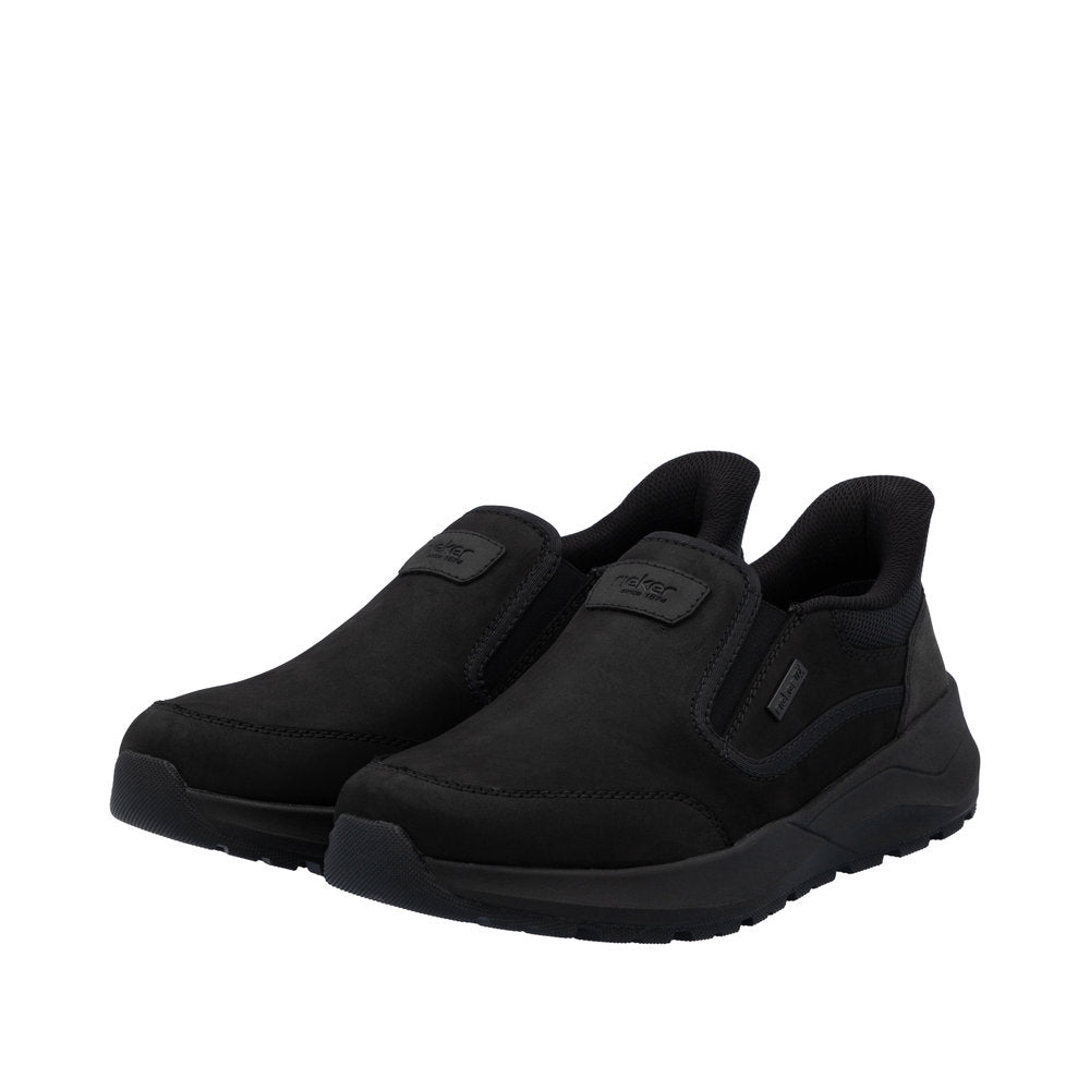 Rieker Schwarz/Schwarz/Schwarz (Black) Thorben 52 Men's Slip On Shoes 06052-00