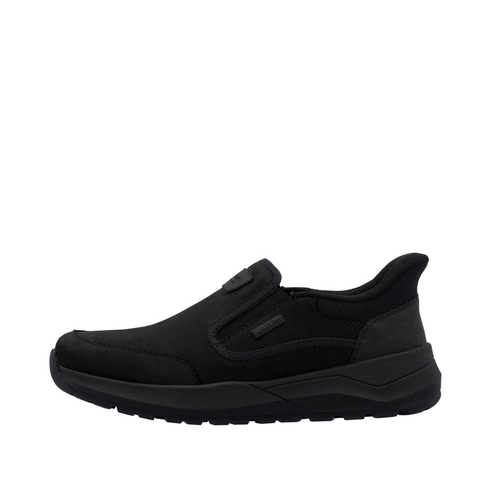 Rieker Schwarz/Schwarz/Schwarz (Black) Thorben 52 Men's Slip On Shoes 06052-00