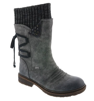 Rieker Smoke Mid Calf Sweater Womens Boots 94773-45