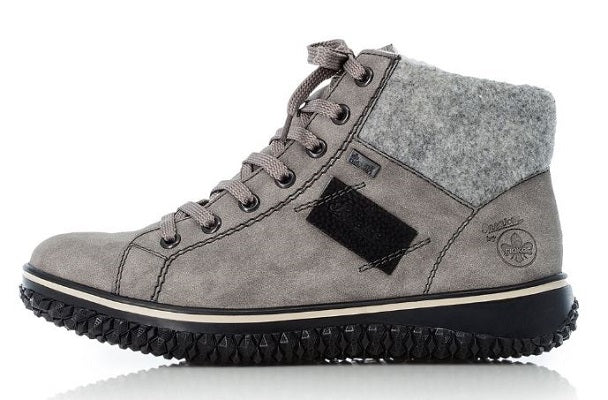 Rieker Women's Grey Zip-Up Fashion Ankle Boot Z4230-40