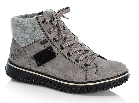 Rieker Women's Grey Zip-Up Fashion Ankle Boot Z4230-40