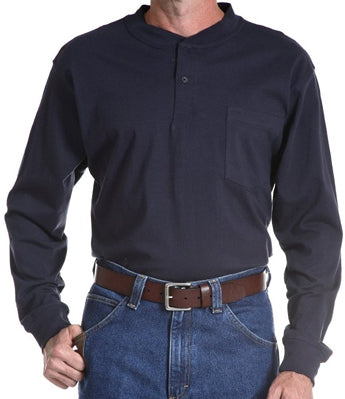 Riggs Workwear Long Sleeve 2-Button Henley Wrangler Mens Shirts