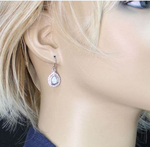 River Lights On Ice Montana Silversmith Teardrop Earrings ER2536