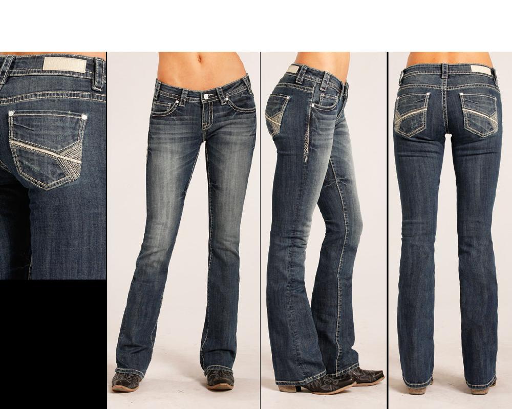 Rock and Roll Cowgirl Rival Boot Cut Womens Jeans W6-3387