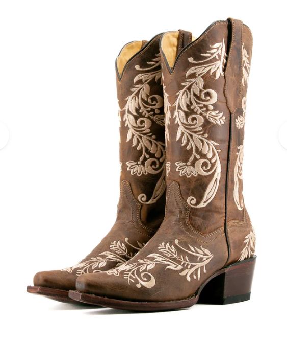 Rock 'Em Capuchino Esmeralda Snip Toe Cowgirl Boot ESMERELDA-CAP