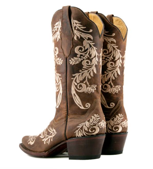 Rock 'Em Capuchino Esmeralda Snip Toe Cowgirl Boot ESMERELDA-CAP