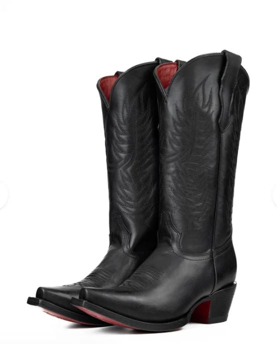 Rock 'Em Ruby Ebano Red Sold Snip Toe Cowgirl Boots RUBY-BLACK-SNIP