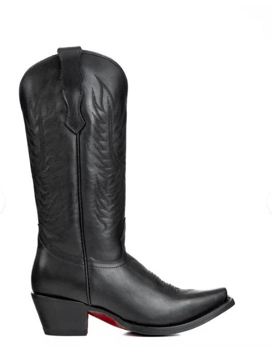 Rock 'Em Ruby Ebano Red Sold Snip Toe Cowgirl Boots RUBY-BLACK-SNIP