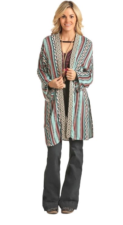 Rock & Roll Cowgirl Long Sleeve Kimono B4K2052