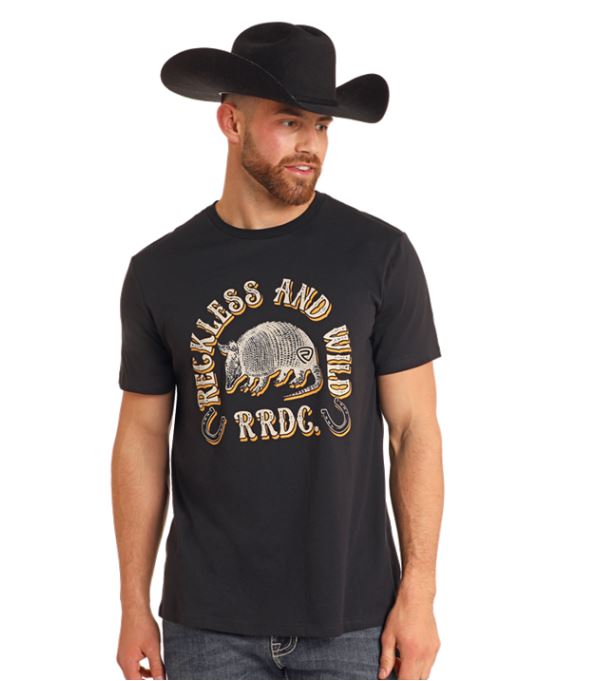 Rock & Roll Denim Unisex Armadillo Short Sleeve Graphic T-Shirt BU21TO5601