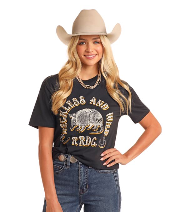 Rock & Roll Denim Unisex Armadillo Short Sleeve Graphic T-Shirt BU21TO5601