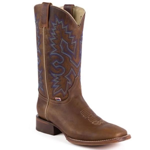 Rockin Leather Cognac Frida Cowhide Mens Western Boots 1214