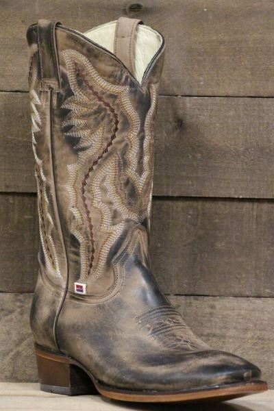 RockinLeather Mens Brown Distressed Western Boot With Square Toe 1576-RL