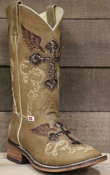 RockinLeather Womens Brown Square Toe Western Boot 2108