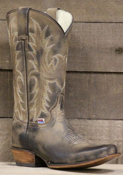 RockinLeather Womens Distressed Brown Square Toe Western Boot 2561-RL