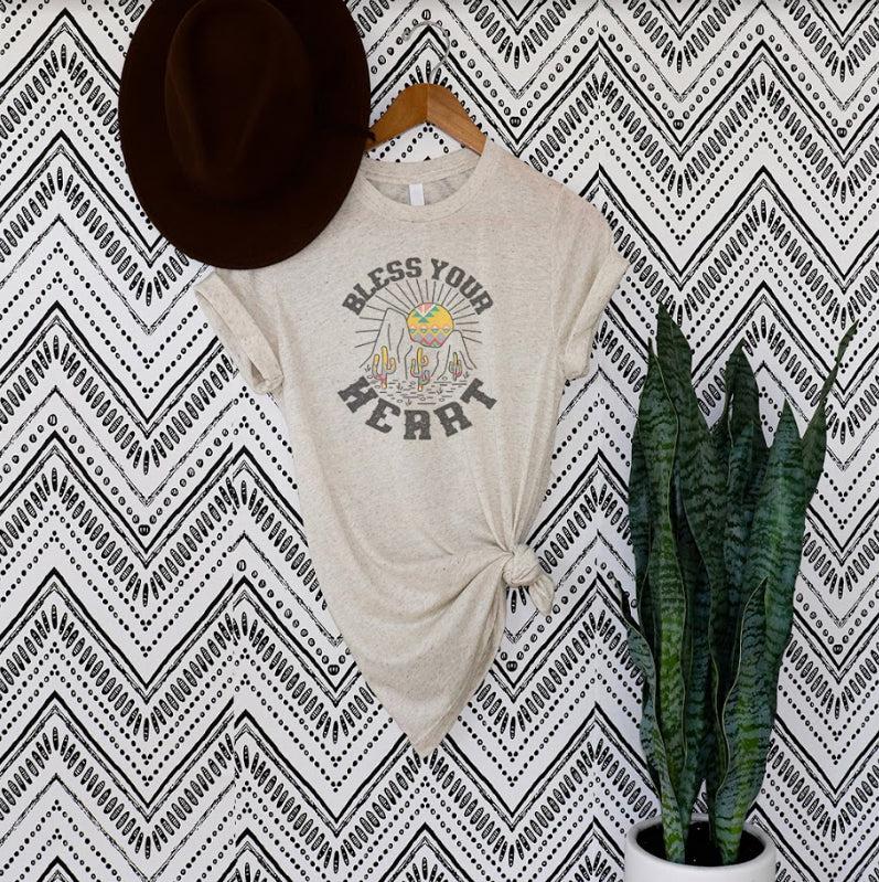 Rockledge Design Co. Bless Your Heart Tee SW132-OAT