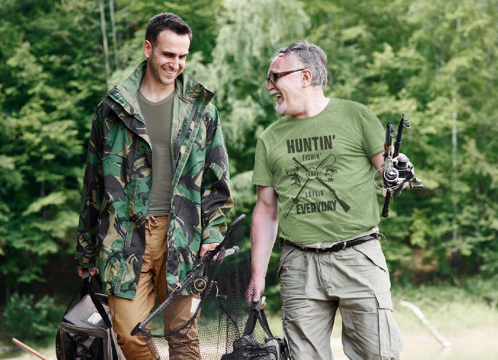 Rockledge Designs Green Huntin' Fishin' and Lovin' Tee Shirt HFLEDT-HGRN