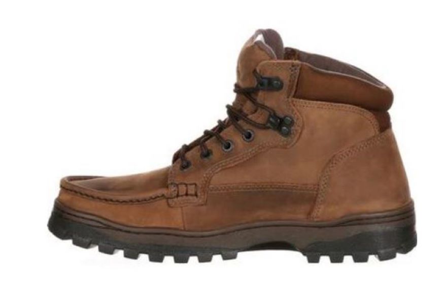 Rocky Light Brown Outback Gore-Tex Waterproof Moc Toe Mens Hiking Boots 8723