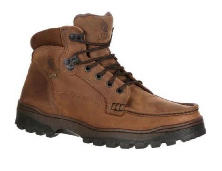 Rocky Light Brown Outback Gore-Tex Waterproof Moc Toe Mens Hiking Boots 8723