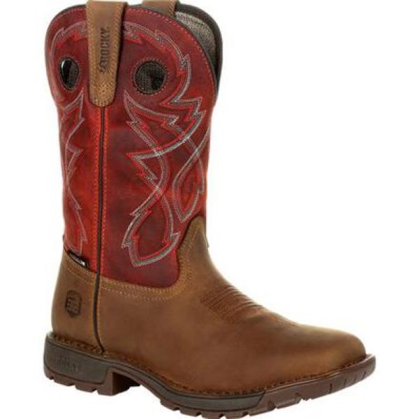 Rocky Tan and Red Rocky Legacy 32 Waterproof Western Boots RKW0316