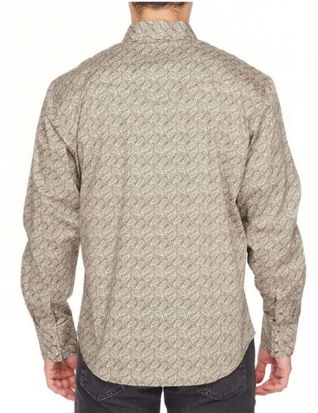 Rodeo Clothing Khaki Print Men's Longsleeve Snap Western Shirt PS100L-103