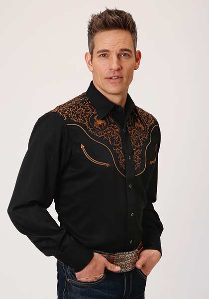 Roper Men's Caballero Yoke Western Snap Shirt 0300100400643bl