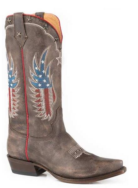 Roper Vintage Brown Wings Over America Womens Boots 0902170018284BR