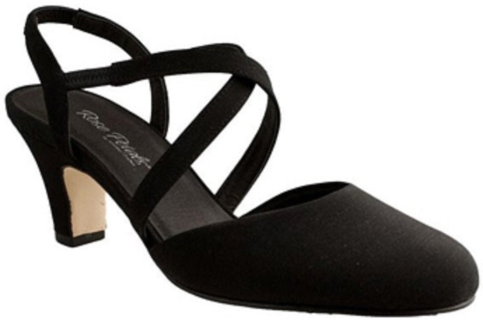 Rose Petal Caliente Black Micro Comfort Womens Dress Shoes