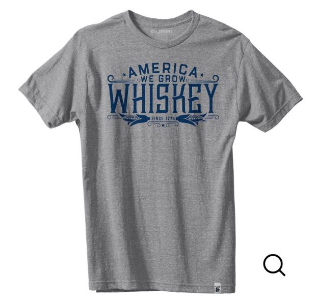 Rural Cloth Gray We Grow Whiskey Men's T-Shirt 1100305-10