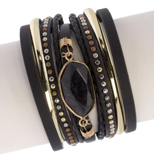 Saachi by In Things Black Midnight Tropic Bracelet 614418