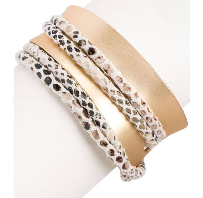 Saachi by In Things Gold Wild Swish Bracelet 618212