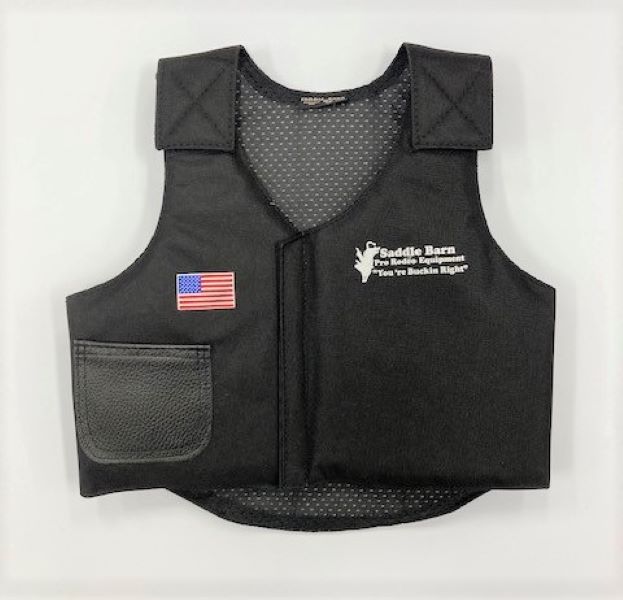 Saddle Barn Black Cordura Mutton Bustin Vest 10-52