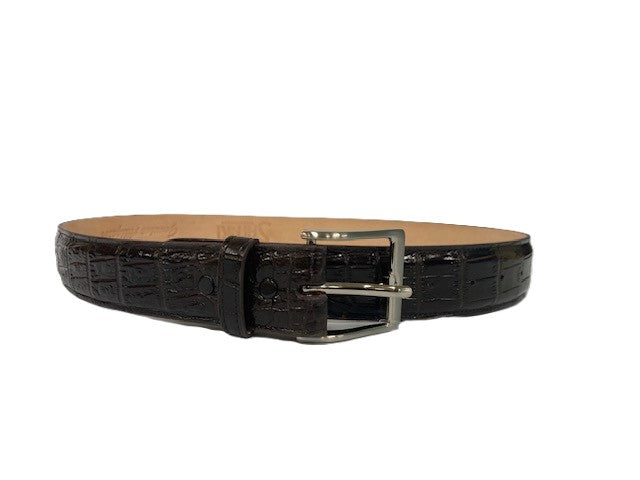 Safari Exotic Leather Black Genuine Alligator Men's Belt 1006ALG-BLK