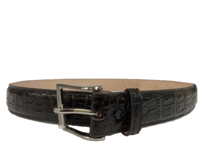 Safari Exotic Leather Brown Alligator Leather Men's Belt 1006ALG-BRN