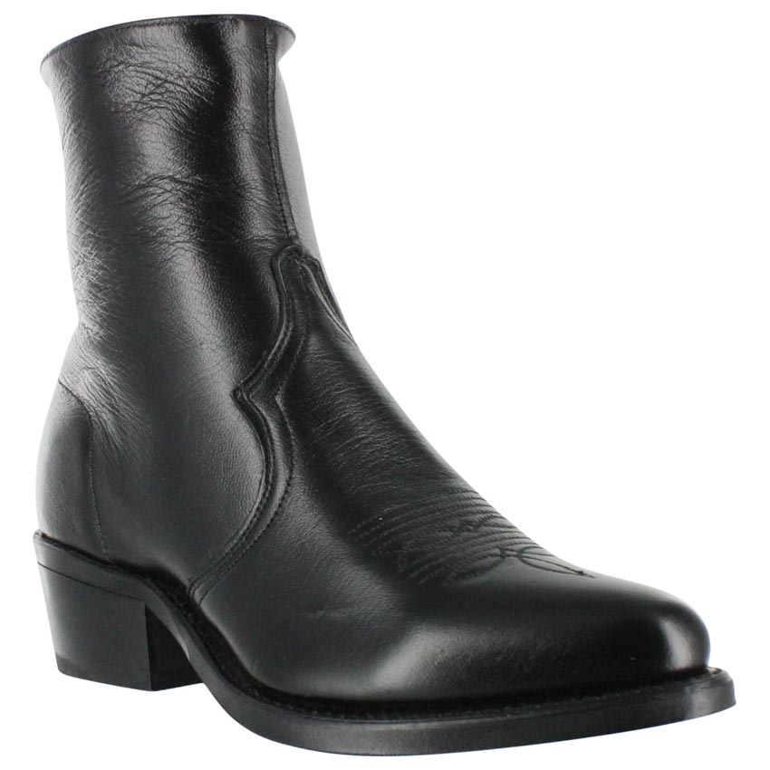 Sage Boots By Abilene 7 inch Black Mens Western Zip Boots 3151