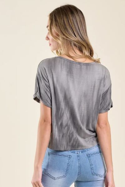 Saints And Hearts Charcoal Not My First Rodeo Women's Graphic Tee ST3638K