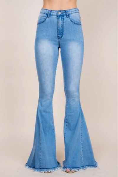 Saints and Hearts Light Blue Womens Denim Jeans in Curvy Sizes SIP6106AP