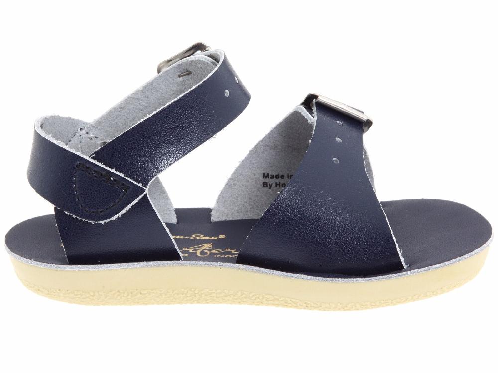Salt Water Surfer 700 Navy Leather Kids Sandal 1703-Navy
