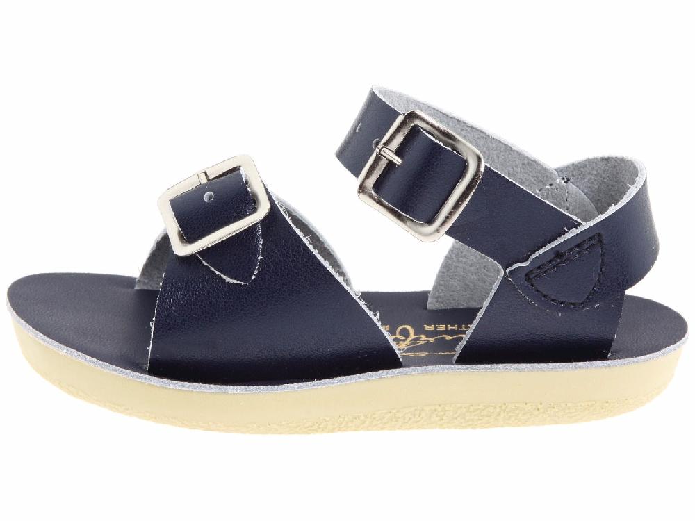 Salt Water Surfer 700 Navy Leather Kids Sandal 1703-Navy