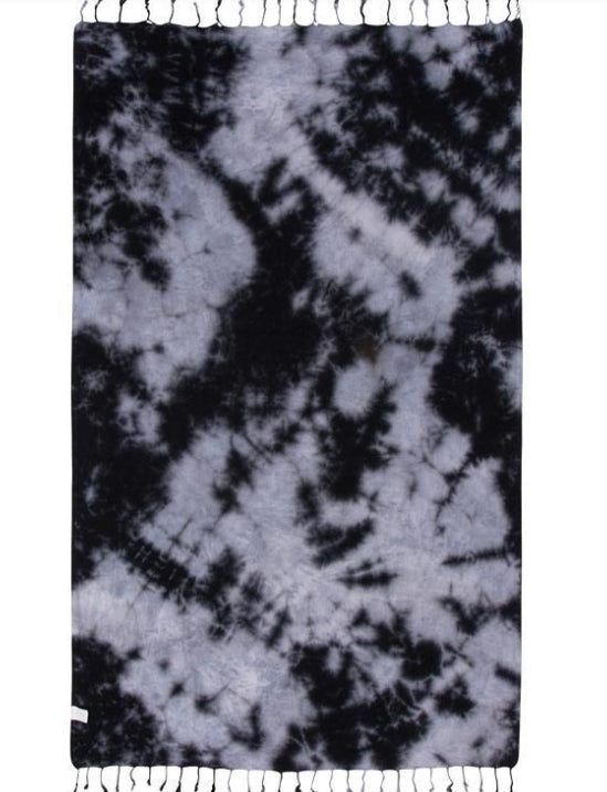 Sand Cloud Black Acid Wash Large Towel SCATOW004BLKRG