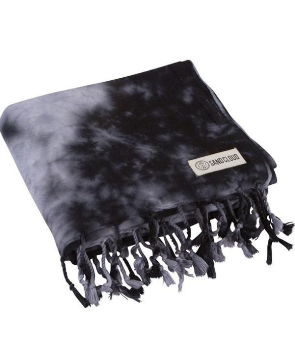 Sand Cloud Black Acid Wash Large Towel SCATOW004BLKRG