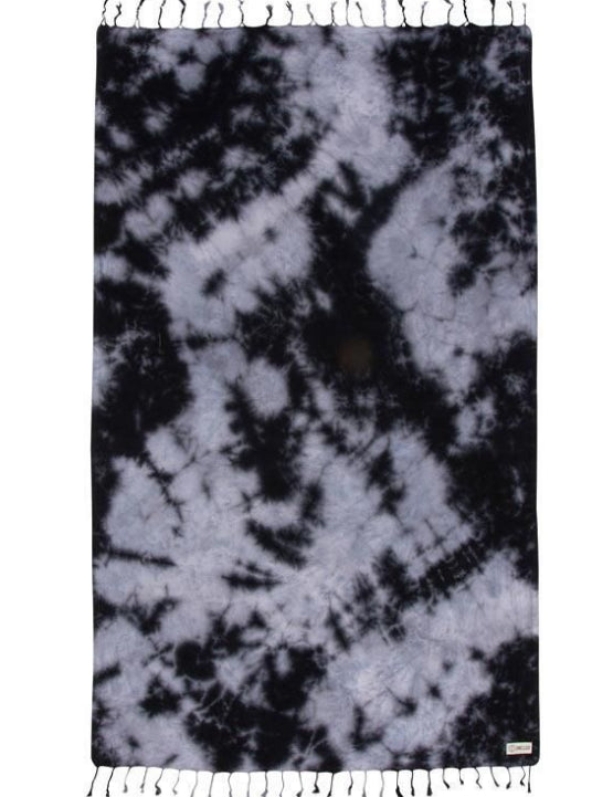 Sand Cloud Black Acid Wash Large Towel SCATOW004BLKRG