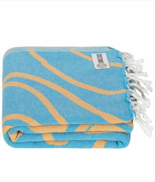 Sand Cloud Blue Sandy The Turtle 37 X 67 Beach Towel WSF22TOW031BLUR