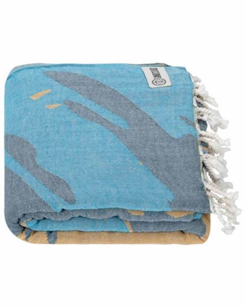 Sand Cloud Blue Triton 51 X 67 Large Beach Towel WSF22TOW025BLUL