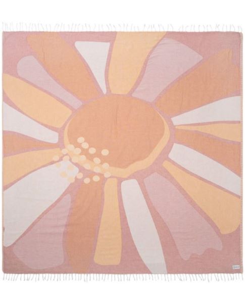 Sand Cloud Blush Pink and Orange Bloom 72 x 73 Beach Towel WSS22TOW008TERX